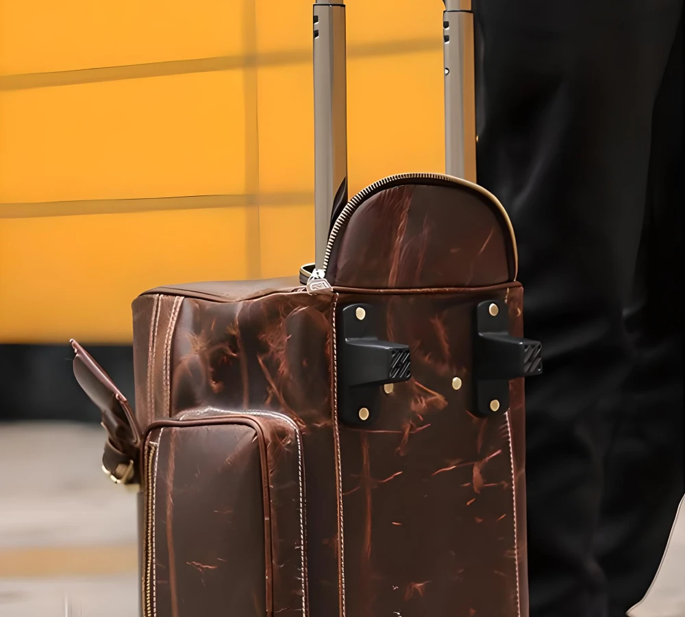 mens carry on luggage leather